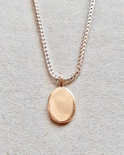 Load image into Gallery viewer, mini shield necklace 10k gold
