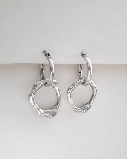 molten loop dangle earrings