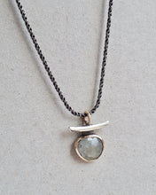 Load image into Gallery viewer, talisman necklace - sapphire + 10k gold
